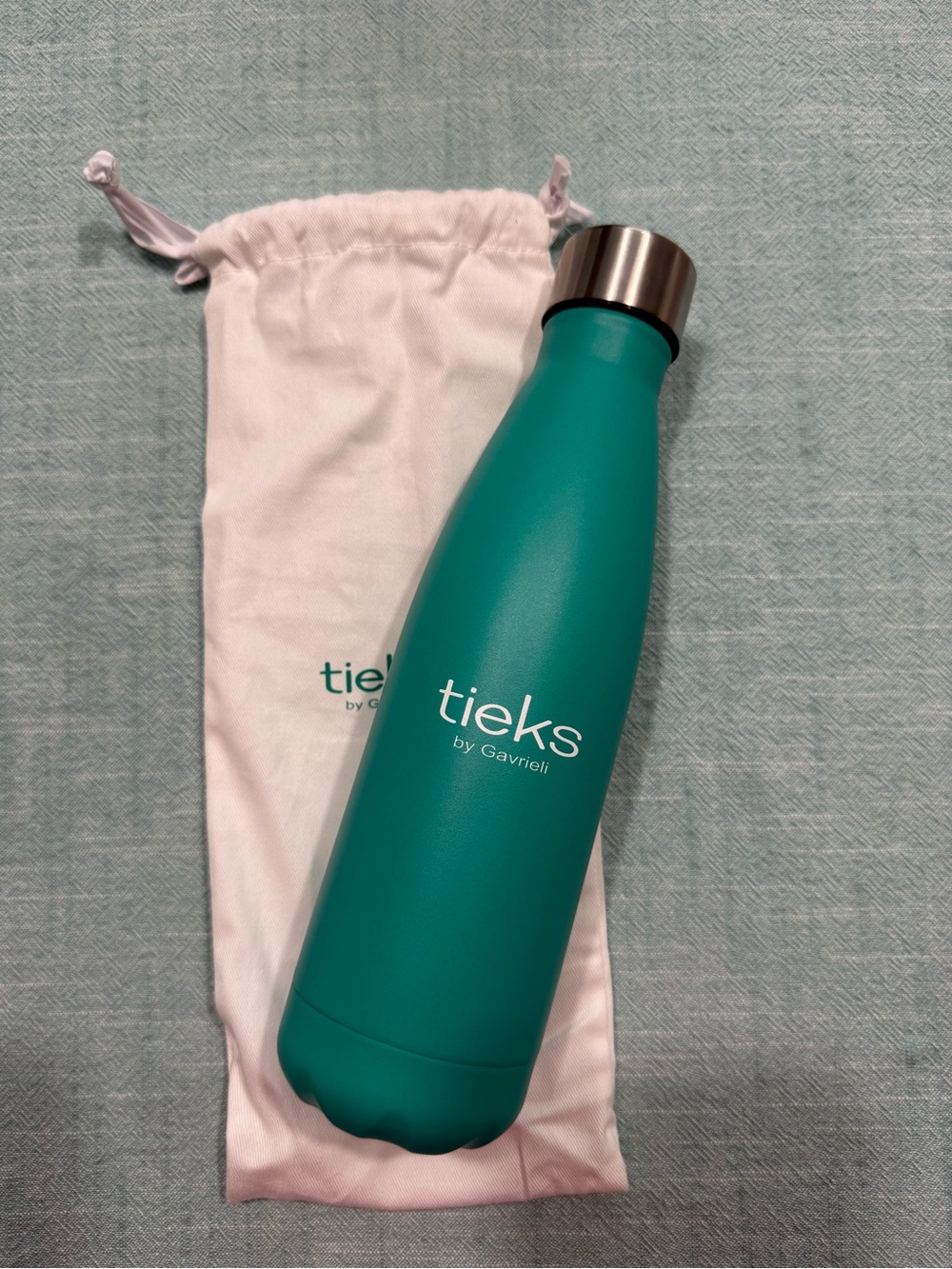 Tieks Teal Stainless-Cap Insulated Bottle